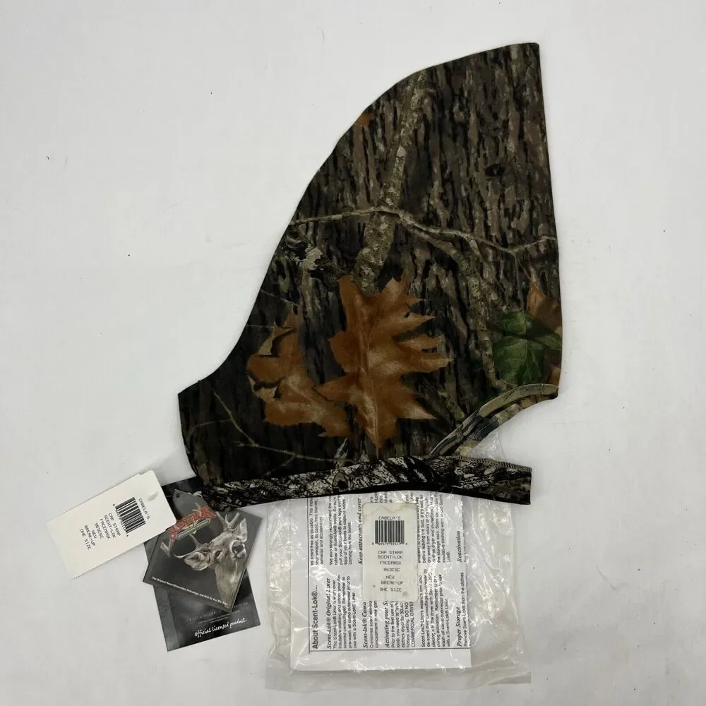 Vintage Cabelas Cap Strap Face Mask‎ Mens OSFA Camo Hunting Scentlok Made USA